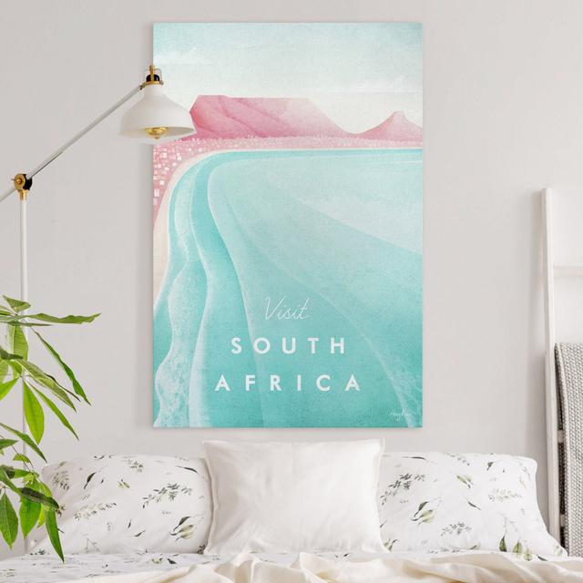 Leinwandbild - Reiseposter - Südafrika Haus am Meer Größe: 60 cm H x 40 cm B, Format: 330g/m² Recycled Canvas on Productcaster.