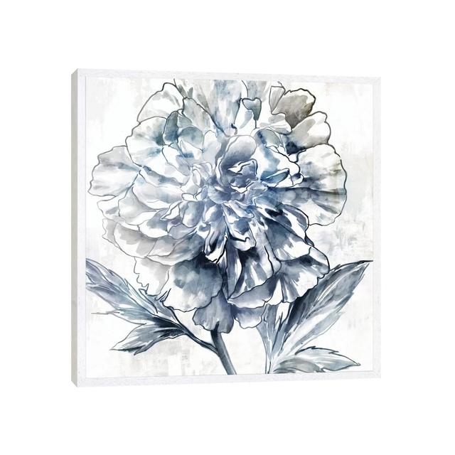 Japanese Peony II by Isabelle Z - Painting on Canvas Bloomsbury Market Format: White Framed, Size: 45.72cm H x 45.72cm W x 3.81cm D on Productcaster.