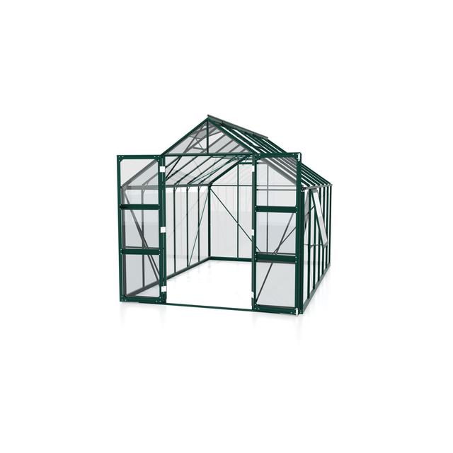 257 cm x 387 cm Hobby-Gewächshaus Artel Garten Living Farbe: Smaragdgrün on Productcaster.