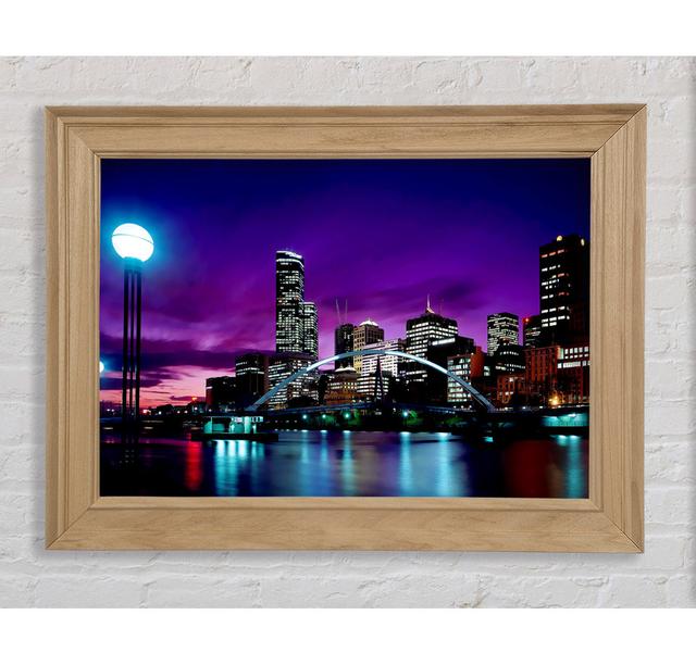 Toronto Purple Glow - Single Picture Frame Art Prints Bright Star Size: 21cm H x 42cm W x 8 cm on Productcaster.