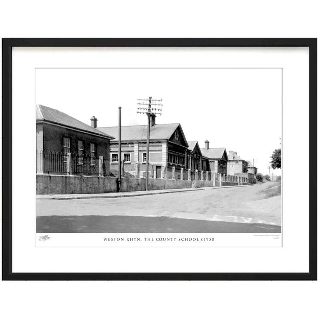 'Weston Rhyn, the County School C1950' - Picture Frame Photograph Print on Paper The Francis Frith Collection Size: 45cm H x 60cm W x 2.3cm D on Productcaster.