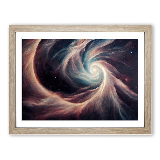 XH1022-8721X Surreal Cosmos Vol.1 - Single Picture Frame Print Metro Lane Size: 46cm H x 64cm W x 2cm D, Frame Colour: Oak on Productcaster.