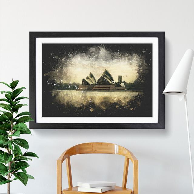 Sydney Opera House Vol.3 - Picture Frame Painting East Urban Home Size: 65cm H x 90cm W x 2cm D, Frame Option: Black Framed on Productcaster.