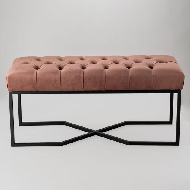 Erald Velvet Upholstered Bench Ebern Designs Size: H40 x W110 x D40cm on Productcaster.