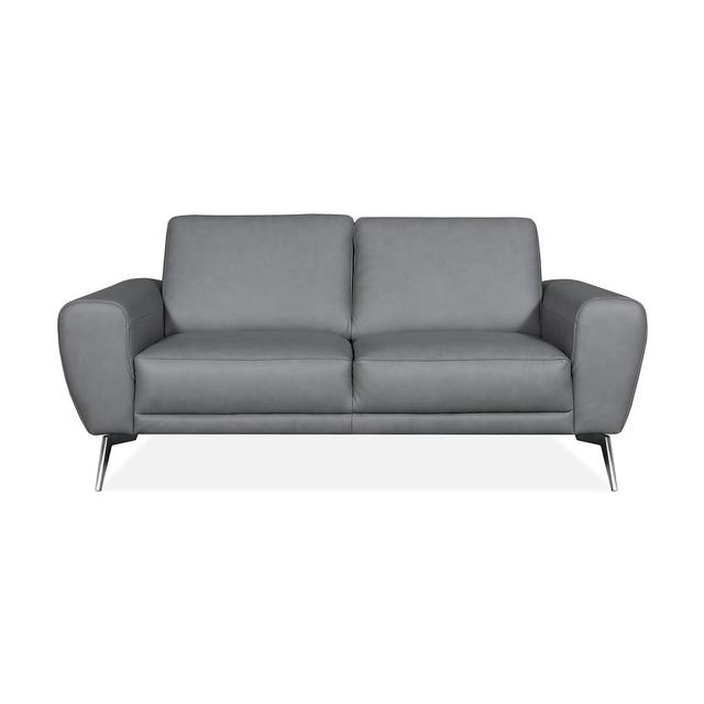 Kilmarnock Genuine Leather 2-seater Sofa Metro Lane Upholstery Colour: Grey on Productcaster.