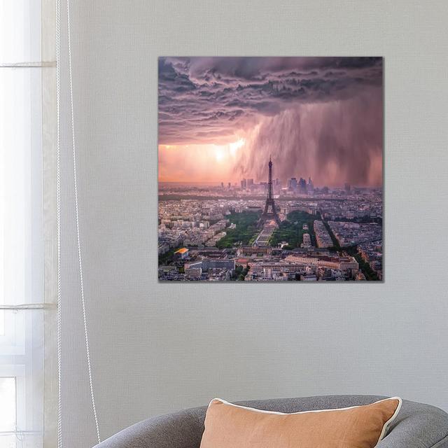 Tears Of Paris by Brent Shavnore - Wrapped Canvas Gallery-Wrapped Canvas Giclée Latitude Run Size: 66.04cm H x 66.04cm W x 1.905cm D on Productcaster.