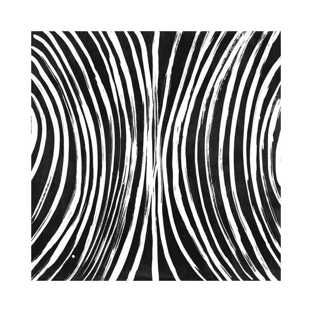 Lines Meet Curves I (Black) by Lanie Loreth - Wrapped Canvas Graphic Art Metro Lane Size: 66.04cm H x 66.04cm W x 1.905cm D on Productcaster.