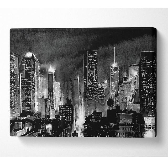 New York Streets B N W - Wrapped Canvas Art Prints Latitude Run Size: 81cm H x 121.9cm W x 10cm D on Productcaster.