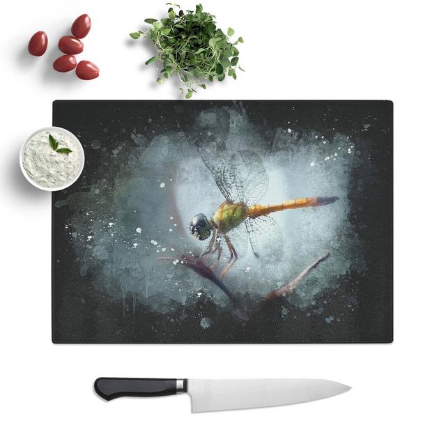 Dragonfly Vol.5 Paint Splash Chopping Board East Urban Home Size: 0.4cm H x 28.5cm W x 39cm L on Productcaster.