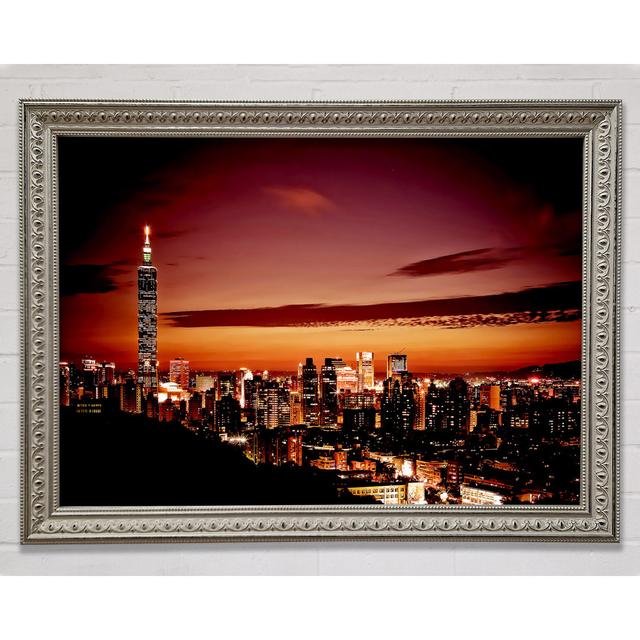 Radio Tower Beacon City Framed Print Bright Star Size: 59.7cm H x 84.1cm W on Productcaster.