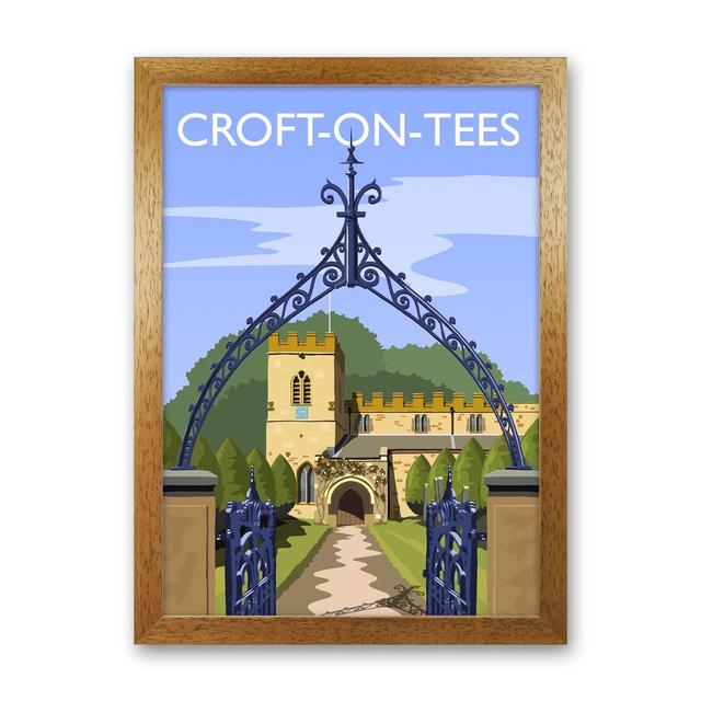 Croft-on-Tees by Richard O'Neill - Graphic Art Print Corrigan Studio Format: Brown Framed, Size: 46cm H x 34cm W x 3cm D on Productcaster.