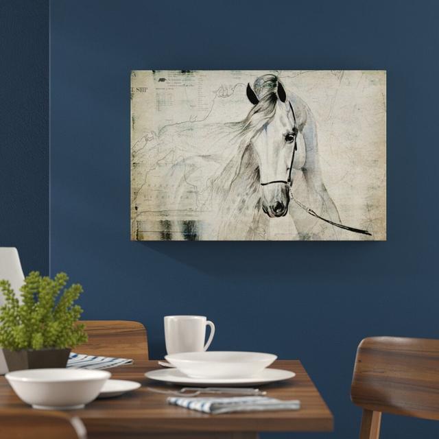 'Antiqus Equus' Graphic Art on Wrapped Canvas Oliver Gal Size: 102cm H x 153cm W x 5.1cm D on Productcaster.