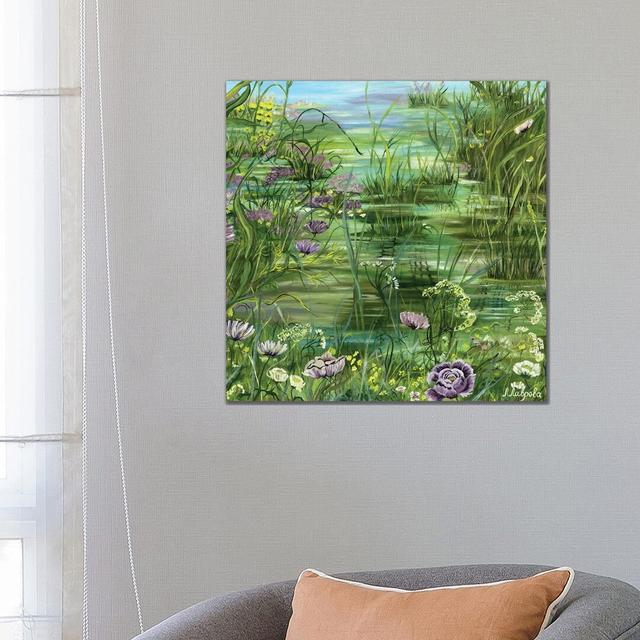 Pond by Larisa Lavrova - Wrapped Canvas Painting ClassicLiving Size: 66.04cm H x 66.04cm W x 1.905cm D on Productcaster.