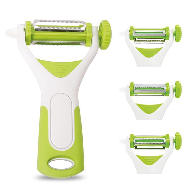 Belfry Kitchen 3 In 1 Multi-functional Peeler Multi Vegetable Straight Serrated Julienne Peeler For Vegetable And Fruit Belfry Kitchen on Productcaster.