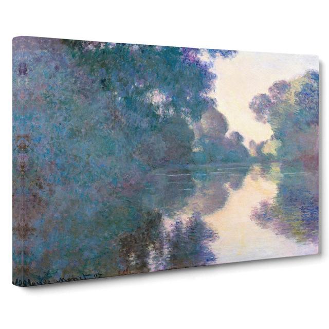 Morning on the Seine by Claude Monet - Wrapped Canvas Painting East Urban Home Size: 40cm H x 60cm W x 3cm D on Productcaster.