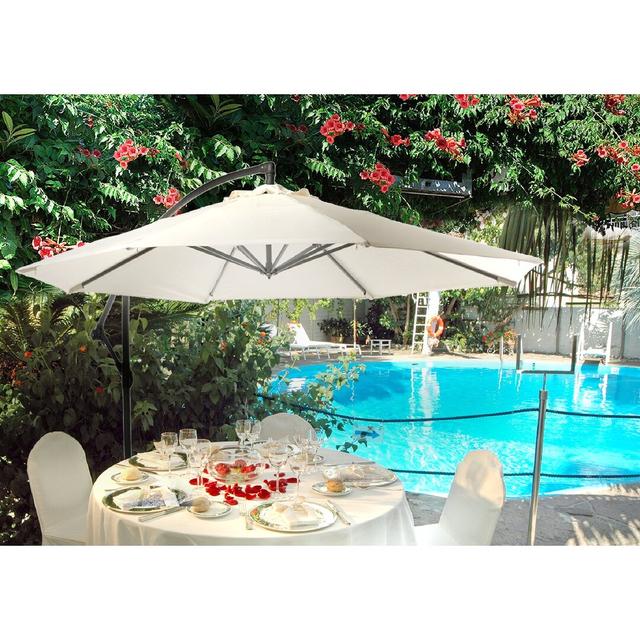 Dayanara Kios 3m Cantilever Parasol Freeport Park Colour: White on Productcaster.