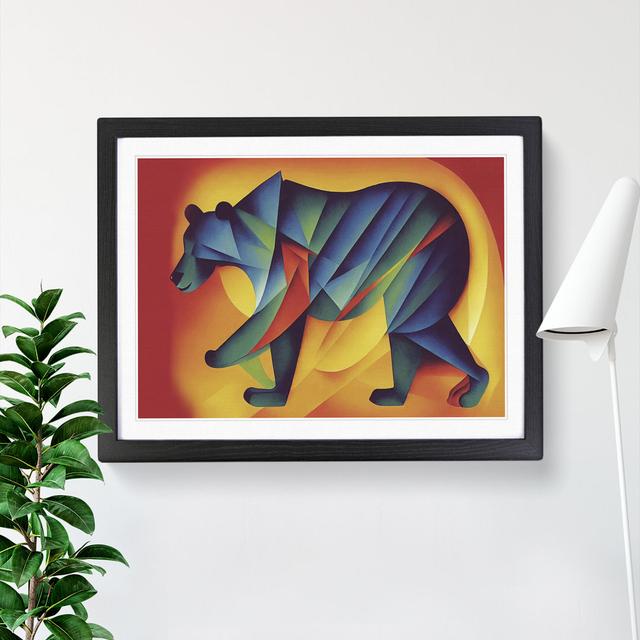 Abstract Bear Painting Vol.2 - Single Picture Frame Art Prints Alpen Home Size: 46cm H x 64cm W x 2cm D, Frame Colour: Black on Productcaster.