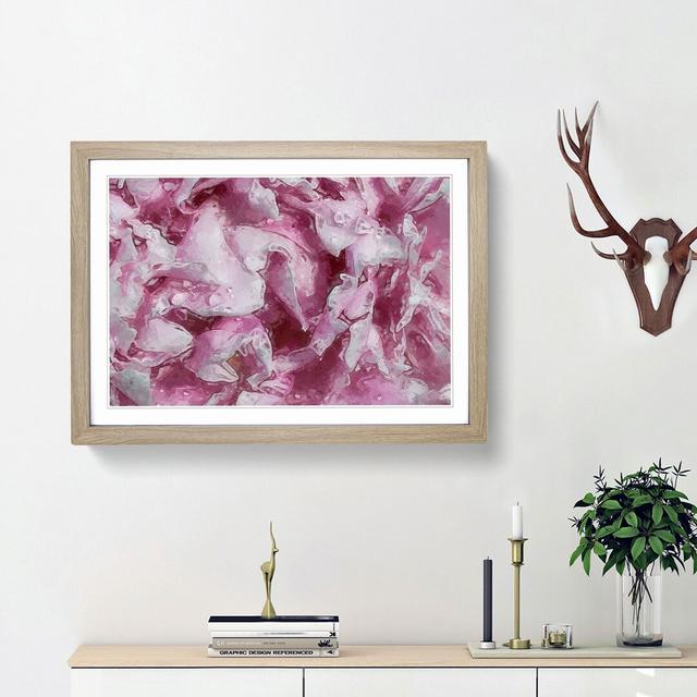 Beautiful Pink Carnation Petals in Abstract - Picture Frame Graphic Art Print East Urban Home Size: 36cm H x 48cm W x 2cm D, Frame Option: Oak Framed on Productcaster.