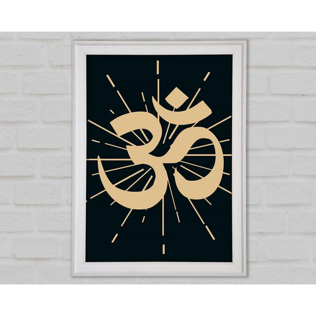 OM Meditation Sign - Single Picture Frame Art Prints Latitude Vive Size: 59.7cm H x 42cm W x 1.5cm D on Productcaster.