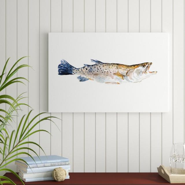 Freckled Trout II by Emma Scarvey - Wrapped Canvas Painting Print Blue Elephant Size: 61cm H x 91cm W on Productcaster.