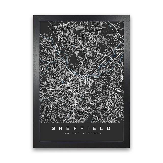 Sheffield III - Print Borough Wharf Format: Black Grain Framed, Size: 46cm H x 34cm W x 3cm D on Productcaster.