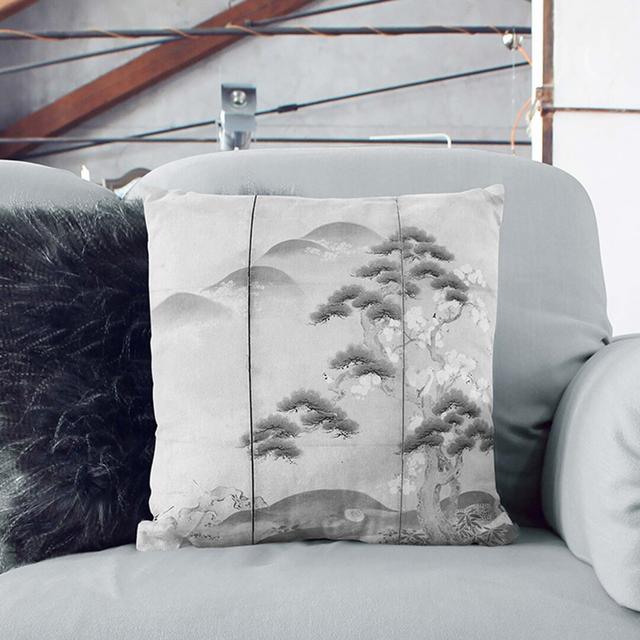 Birds And Flowers Of Four Seasons Square Throw Cushion East Urban Home Size: 55 x 55 cm on Productcaster.