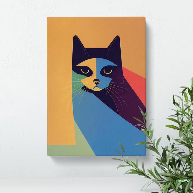 XC1022-1546X Colourful Cat No.1 Abstract - Wrapped Canvas Graphic Art Marlow Home Co. Size: 76cm H x 50cm W x 3cm D on Productcaster.