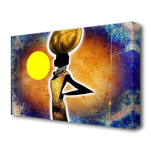 African Tribal Art 3 - Wrapped Canvas Painting Print East Urban Home Size: 81.3cm H x 163cm W on Productcaster.