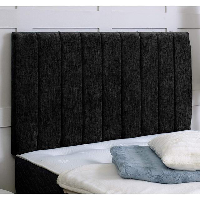 Cartha Full / Double Upholstered Headboard 17 Stories Colour: Black, Size: Small Single (2'6) on Productcaster.