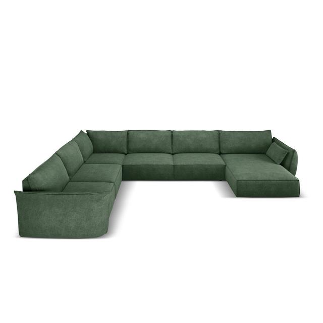 Ecksofa Lee-Ryan Ebern Designs Polsterfarbe: Dunkelgrün on Productcaster.