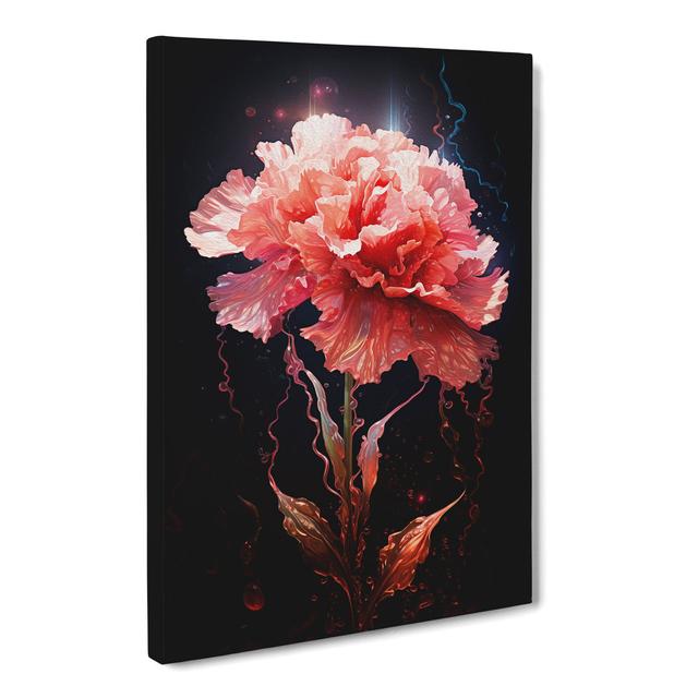 Carnation Flower Digital - Art Prints on Canvas Marlow Home Co. Size: 60cm H x 40cm W x 3cm D on Productcaster.