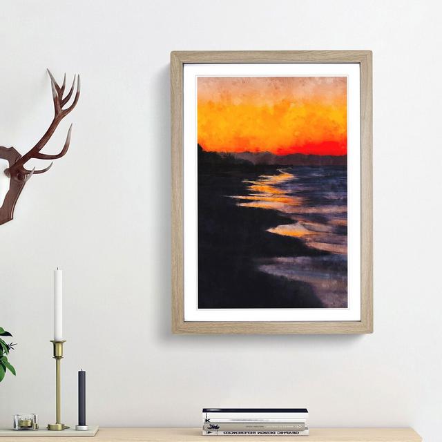 Beauty of the Beach - Picture Frame Graphic Art Print East Urban Home Size: 63cm H x 45cm W x 2cm D, Frame Option: Oak Framed on Productcaster.