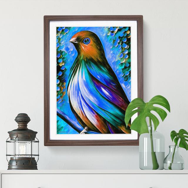 Beautiful Bird No.4 - Single Picture Frame Painting ClassicLiving Size: 64cm H x 46cm W x 2cm D, Frame Colour: Brown Framed on Productcaster.