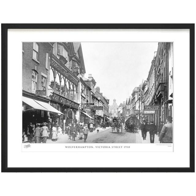 'Wolverhampton, Victoria Street 1910' - Picture Frame Photograph Print on Paper The Francis Frith Collection Size: 60cm H x 80cm W x 2.3cm D on Productcaster.