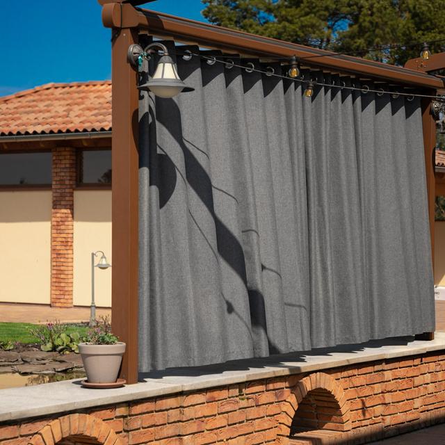 Denoila Panel Latitude Run Curtain Colour: Anthracite, Panel Size: 150 W x 260 D cm on Productcaster.