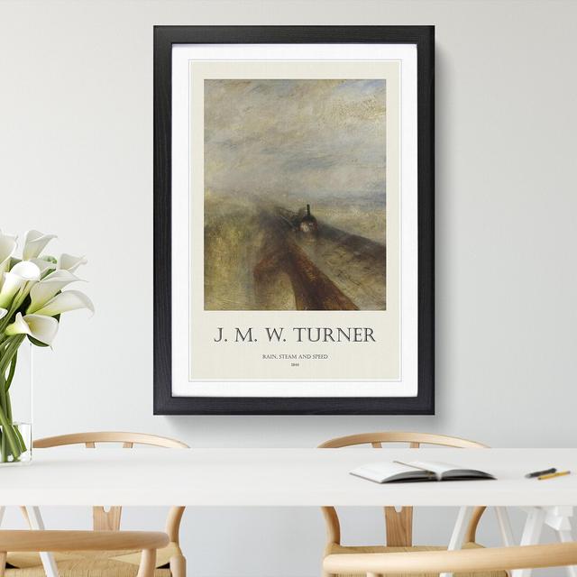 Rain, Steam and Speed by Joseph-Mallord William Turner - Picture Frame Graphic Art East Urban Home Size: 36cm H x 27cm W x 2cm D on Productcaster.