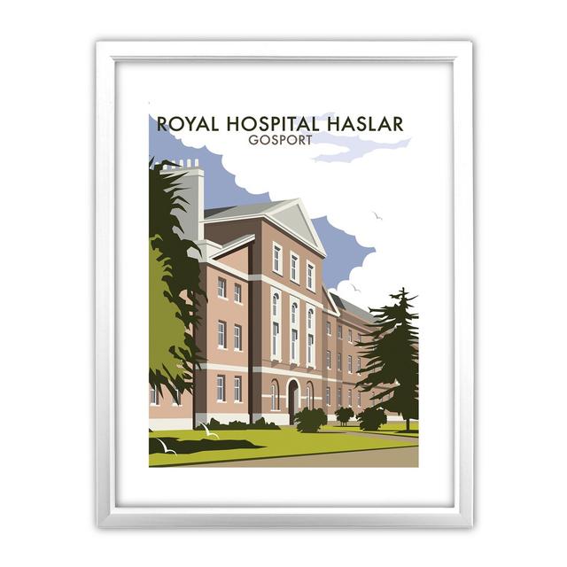 Royal Hospital Haslar, Gosport by Dave Thompson Framed Vintage Advertisement East Urban Home Frame Colour: White on Productcaster.