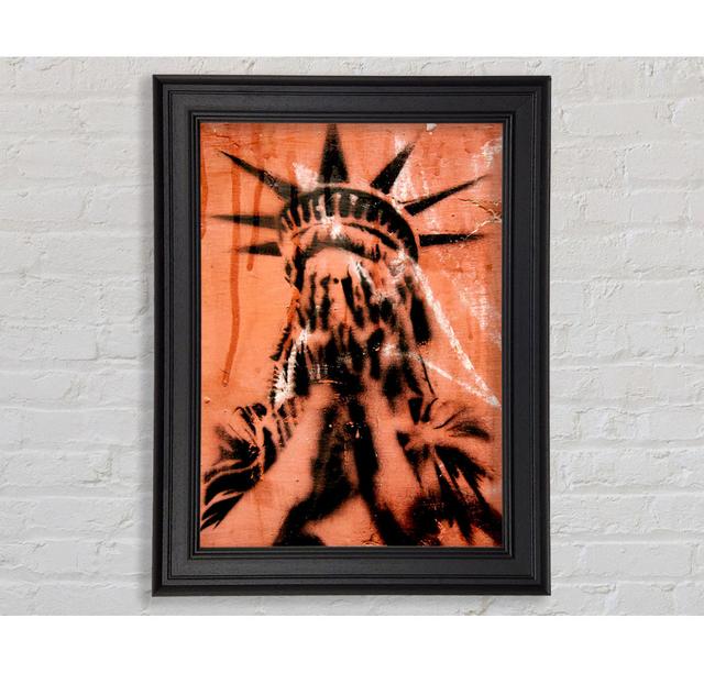 Statue Of Liberty Cry Framed Print Happy Larry Size: 59.7cm H x 84.1cm W on Productcaster.