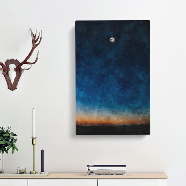 Total Eclipse of the Sun - Wrapped Canvas Painting Print East Urban Home Size: 45cm H x 30cm W x 4cm D on Productcaster.