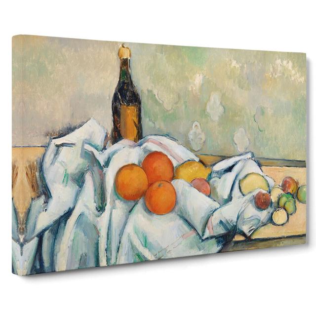 Still Life with Fruit Vol.2 by Paul Cezanne - Wrapped Canvas Painting East Urban Home Size: 40cm H x 60cm W x 3cm D on Productcaster.