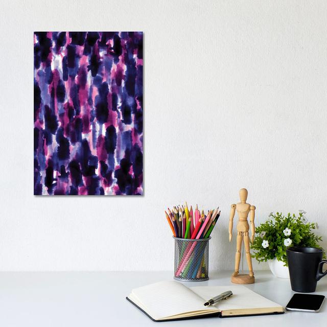 Downpour Purple by Jacqueline Maldonado - Wrapped Canvas Print Metro Lane Size: 30.48cm H x 20.32cm W x 1.905cm D on Productcaster.