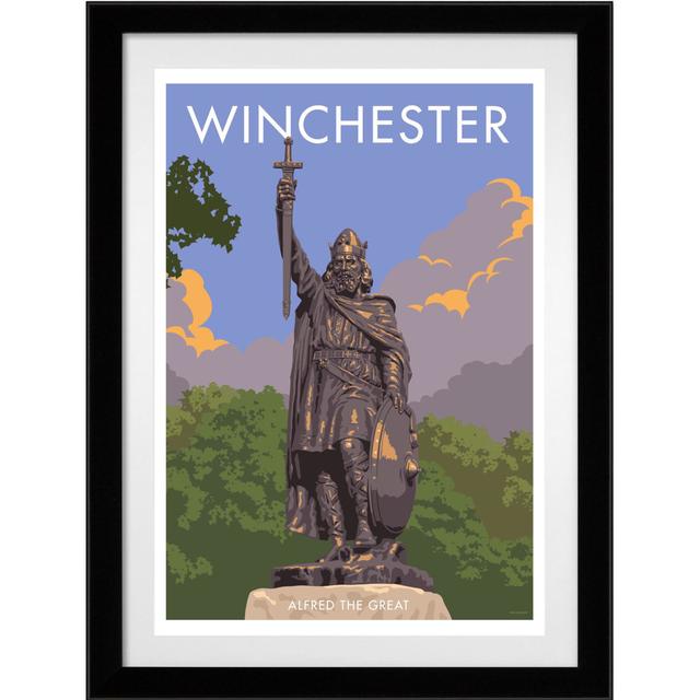 Winchester 1 by Stephen Millership - Graphic Art Print on Paper George Oliver Size: 54 cm H x 44 cm W x 2.2 cm D, Frame Options: Black on Productcaster.