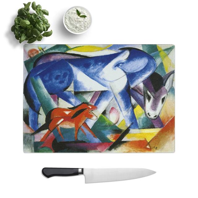 Donkeys by Franz Marc Chopping Board East Urban Home Size: 20cm W x 28.5cm L on Productcaster.