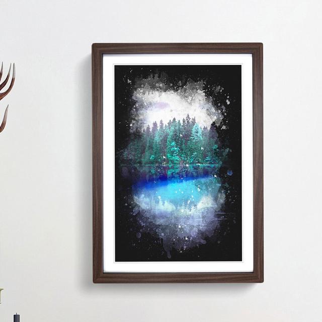 Mythical Forest in Germany - Picture Frame Graphic Art Print East Urban Home Size: 63cm H x 45cm W x 2cm D, Frame Option: Walnut Framed on Productcaster.