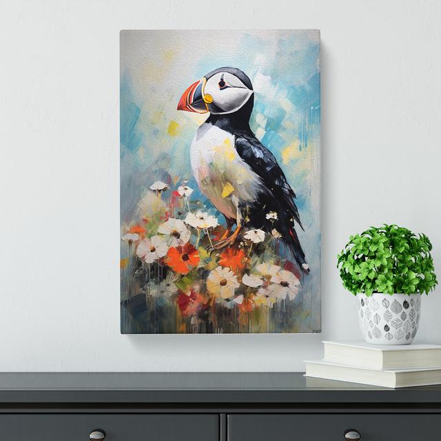 Puffin Impressionism Art House of Hampton Size: 60cm H x 40cm W x 3cm D on Productcaster.