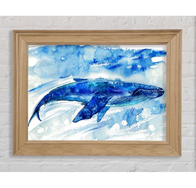 Whale Painting - Single Picture Frame Art Prints Bright Star Size: 21cm H x 29.7cm W on Productcaster.