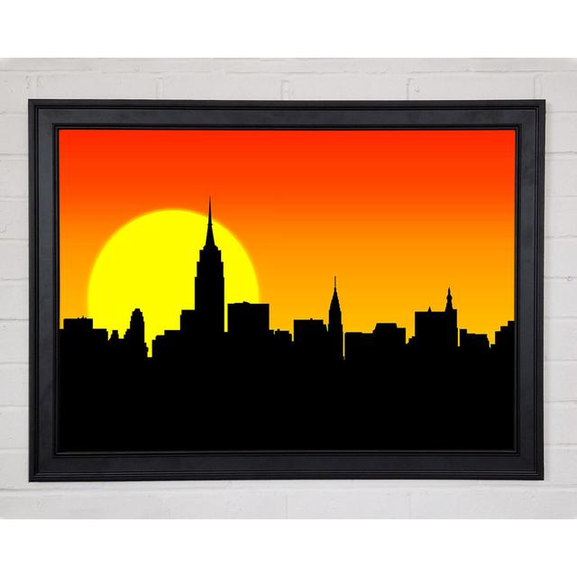 Sunrise New York City - Single Picture Frame Art Prints Ebern Designs Size: 59.7cm H x 84.1cm W x 1.5cm D on Productcaster.