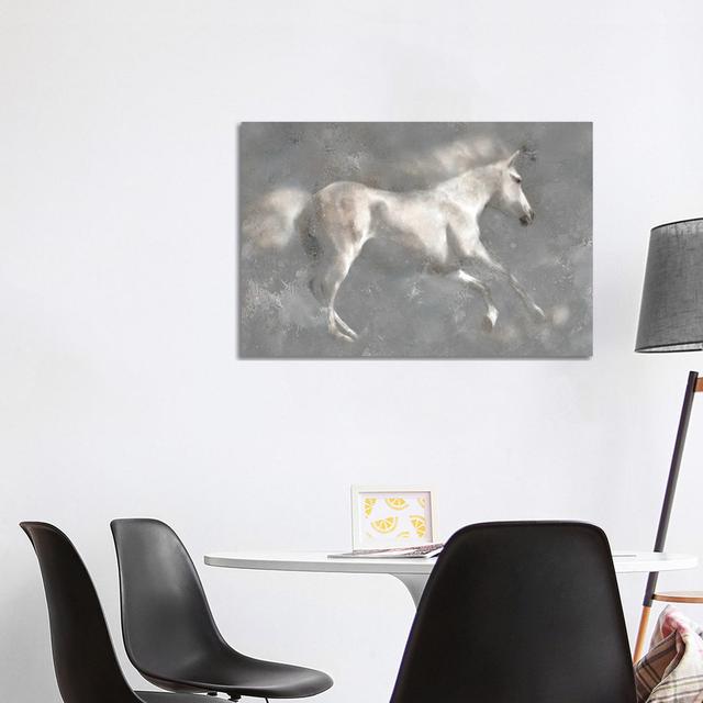 White Horses by Katrina Jones - Wrapped Canvas Art Prints Natur Pur Size: 66.04cm H x 101.6cm W x 3.81cm D on Productcaster.