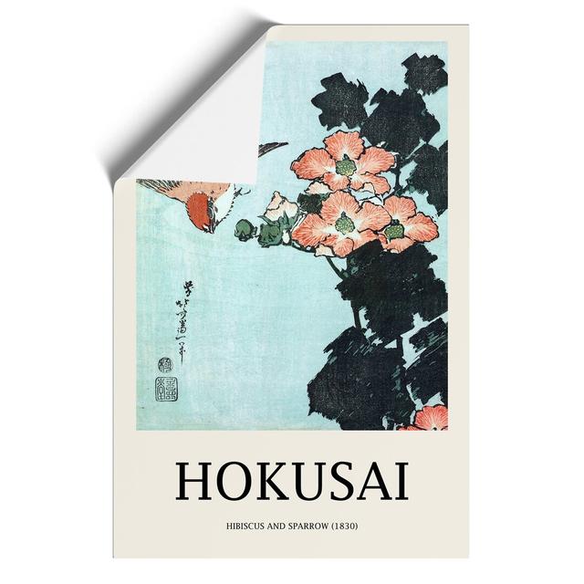 Hibiscus and Sparrow by Katsushika Hokusai - Unframed Painting East Urban Home Size: 42cm H x 30cm W x 0.1cm D on Productcaster.