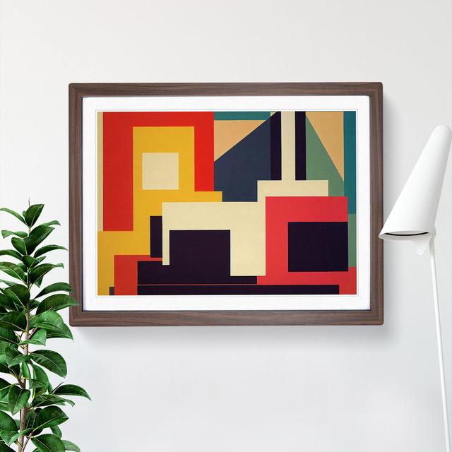 Modern Suprematism Art Vol.8 Abstract - Picture Frame Graphic Art Metro Lane Frame Colour: Walnut, Size: 46cm H x 64cm W x 2cm D on Productcaster.